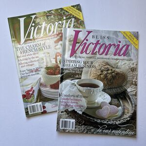 Bliss Victoria Magazines 2010 Set of 2 Special Entrepreneur and Antiquing Tips